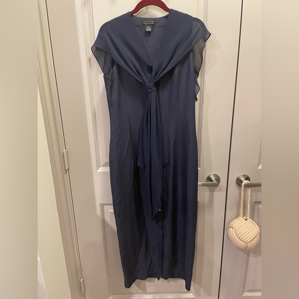Limited Navy Blue linen and silk.